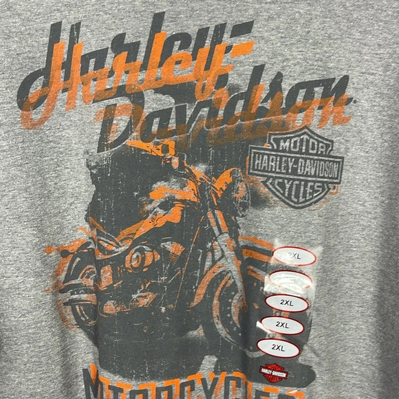 Harley Davidson Men’s Tee Size 2X color Gray NWT - Picture 4 of 11